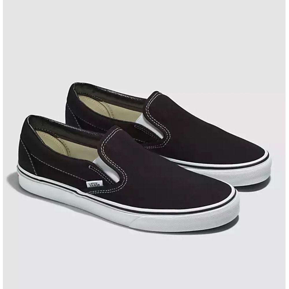 Vans Classic Slip-On Shoe Black/White Men's Size 11 (Women's 12.5)